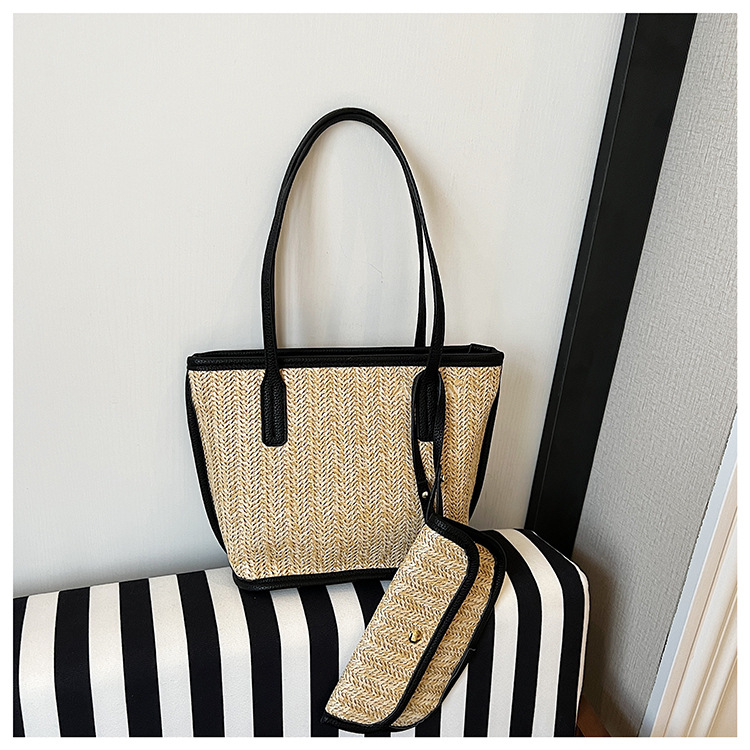 Bolso de gran capacidad para mujer 2025 verano nueva moda tejida bolso de axila de un solo hombro bolso de viaje casual image 22