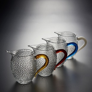 Glass Hammer Pattern Public Cup Tea Sea Thickened Kung Fu Tea Set Tea Set Zen Style Public Cup Hammer Pattern Exquisite Public Cup