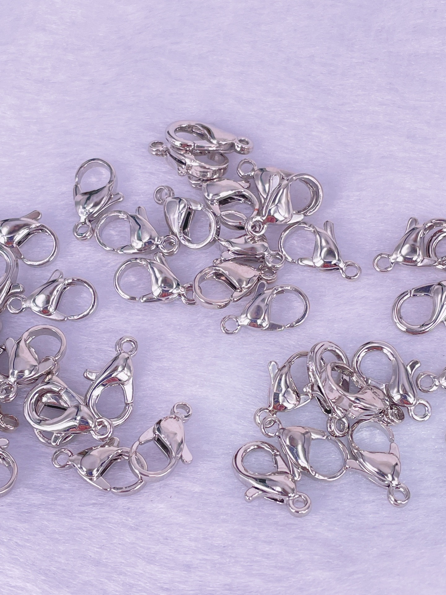 10 PCS/Package 10 * 7mm 12 * 7mm 15 * 10mm Stainless Steel Solid Color Lobster Clasp display picture 3