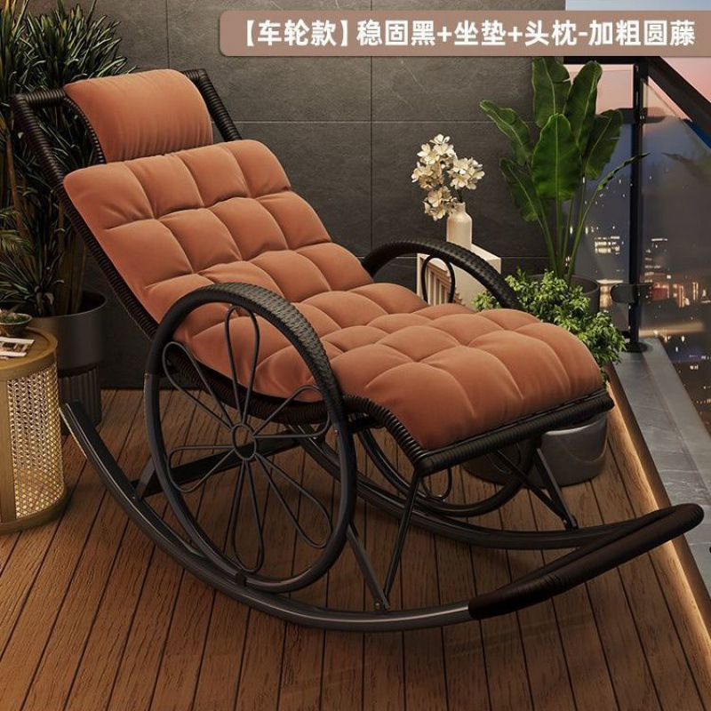 网红摇椅成人躺椅四季可用特厚钢架中老年休闲坐睡两用承重300斤|undefined