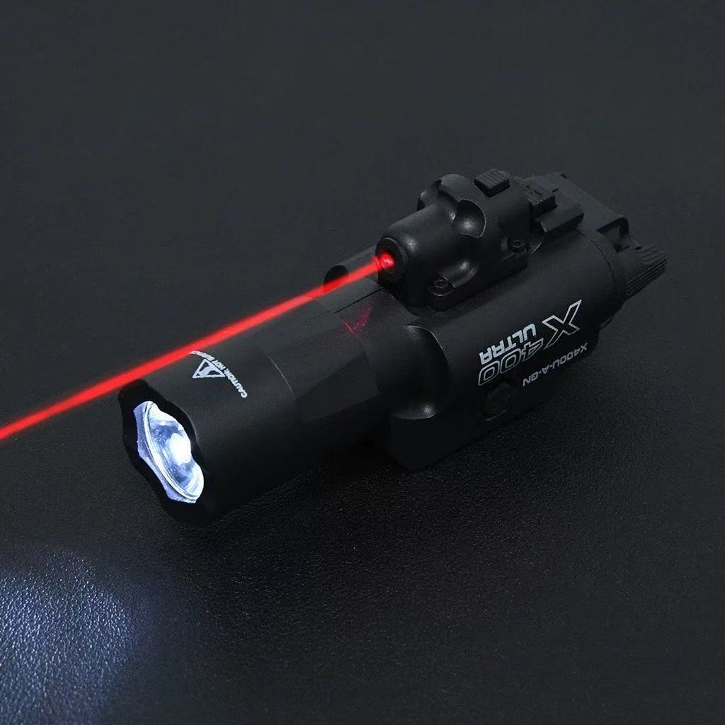 Linterna láser infrarroja colgante inferior de nailon dos en uno X400U Linterna de juguete láser Táctica G17 Linterna Glock