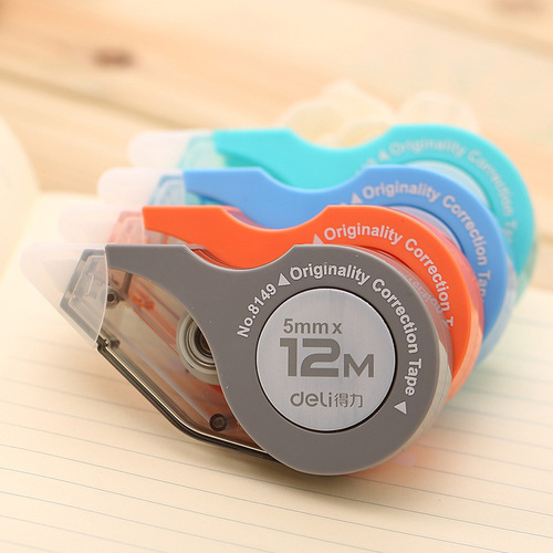 Deli 8149 correction tape 5mm wide 12 meters long creative shape cute student supplies correction tape correction tape