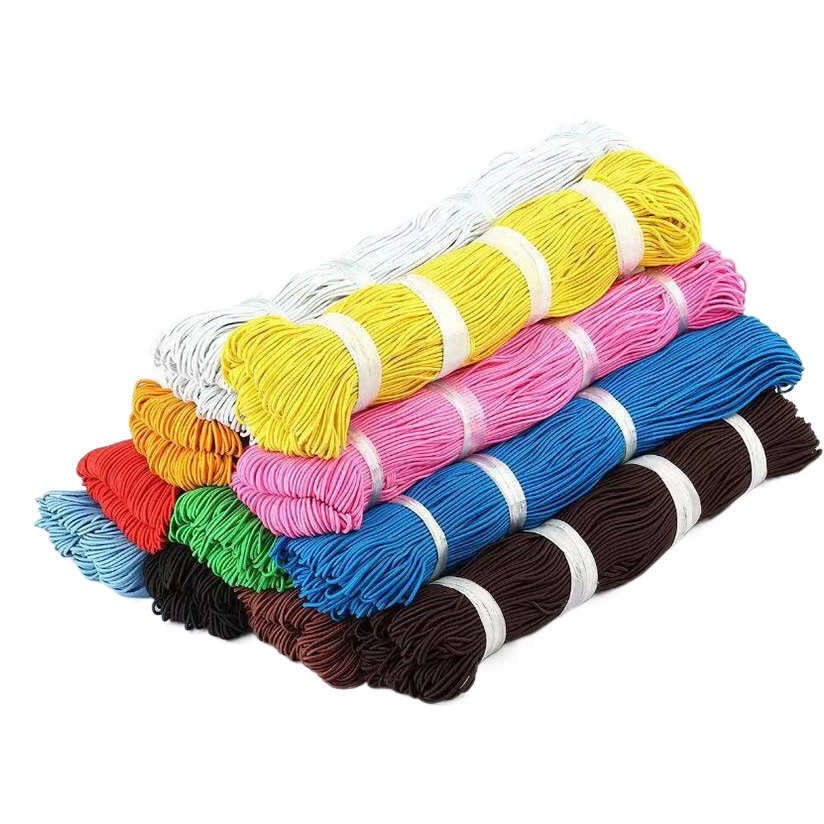 В наличии поставка эластичная круглая веревка латексная эластичная веревка цвет круглая эластичная веревка DIY одежда резиновая веревка