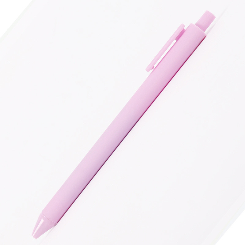 Fabricantes al por mayor Macarons color simple tipo de prensa logotipo imprimible plástico pegamento en aerosol bolígrafo bolígrafo de gel