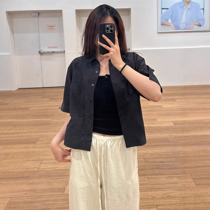 25 New Women's Loose Short Shirts/Short-Sleeved Shirts Air-Conditioned Shirts Thin Jackets Work Clothing 479096