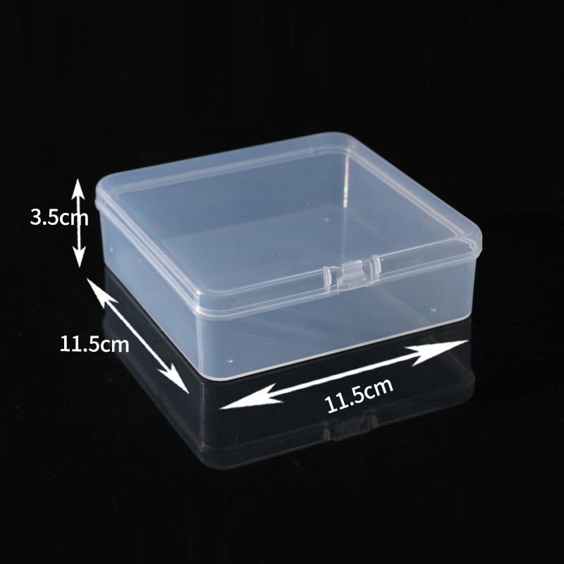 Caja de Plástico Transparente Pequeña Cuadrada para Joyería, Caja para Auriculares, Caja Pequeña para Accesorios, Mini Caja para Pendientes, Caja de Almacenamiento Portátil de Fabricante