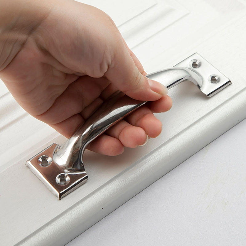 拉手不鏽鋼櫃門拉手衣櫃木門抽屜把手現代簡易花型弓形型老式拉手