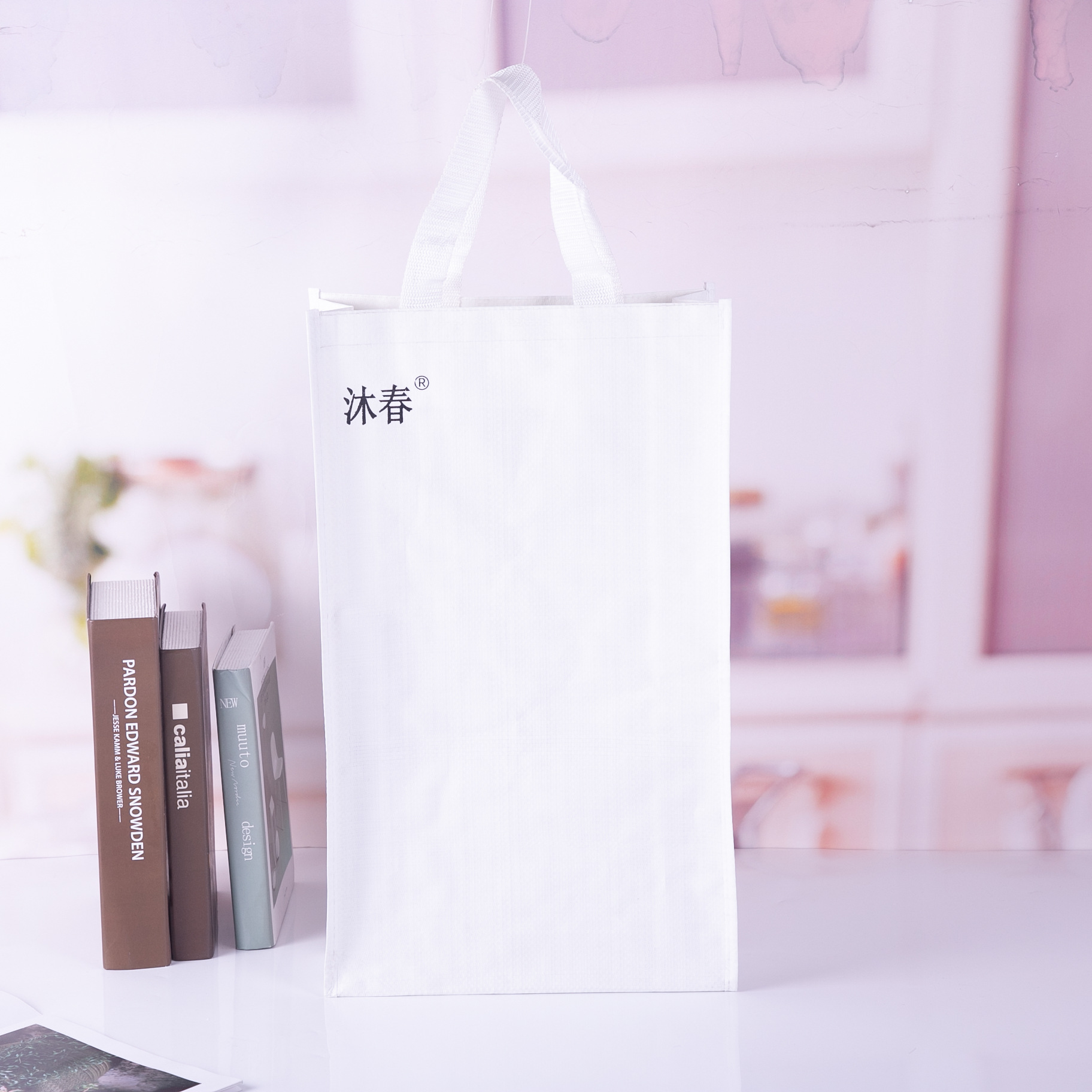 创意书本式空白手提帆布袋定制小清新手提帆布立体棉布袋可印LOGO