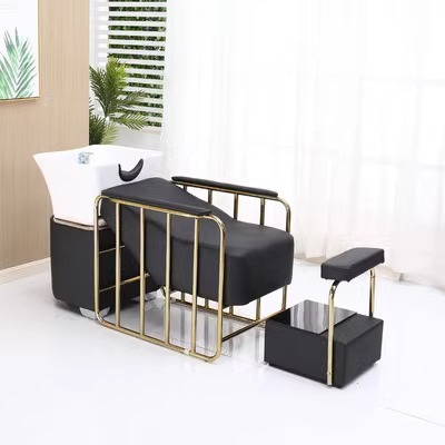 Estantes de acero inoxidable dorado M de cuero negro (cuenca cuadrada) calidad de exportación