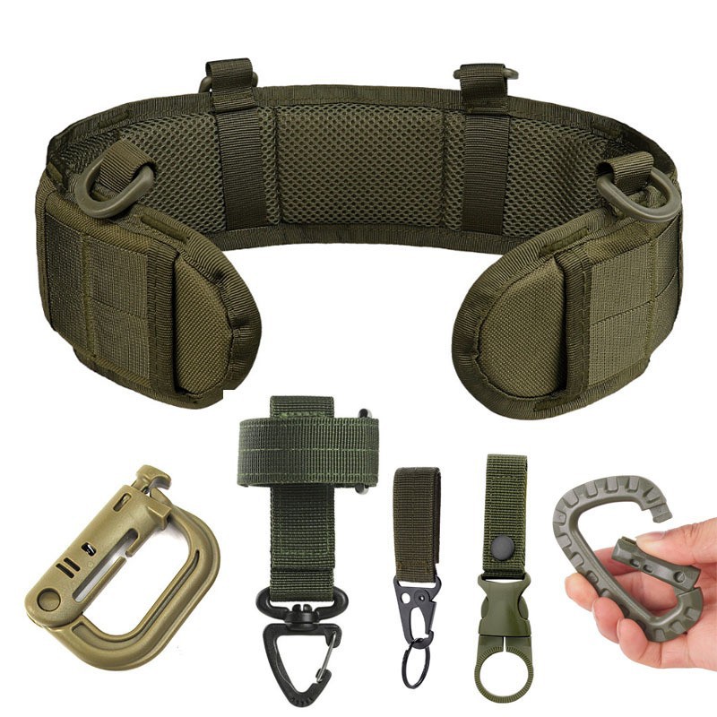 Cinturón táctico Molle para exteriores, para entrenamiento de CS en la vida real, cinturón multifuncional con múltiples combinaciones.