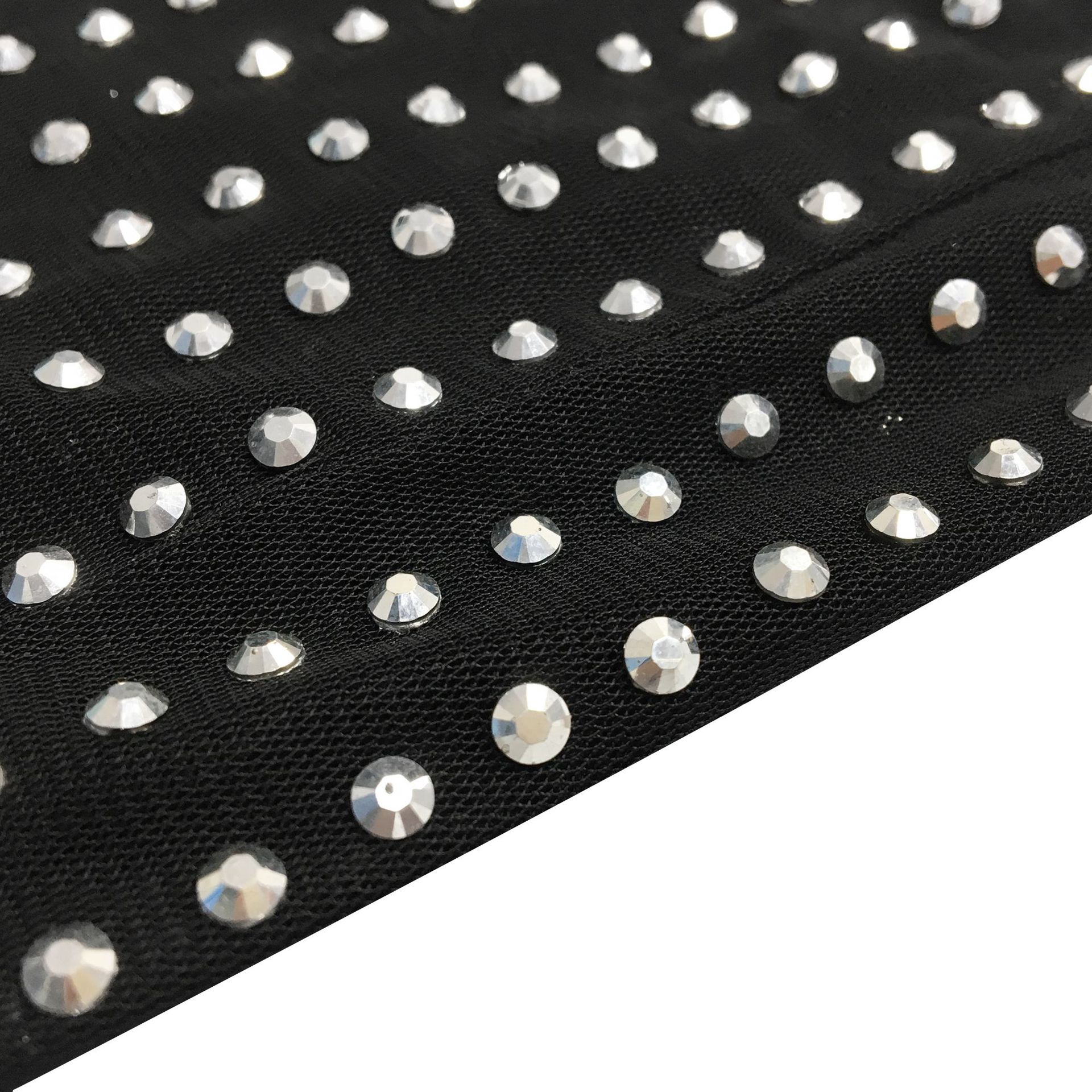 Sexy Mesh See through Rhinestone Hollow Out Cutout Split Dress Women Clothing