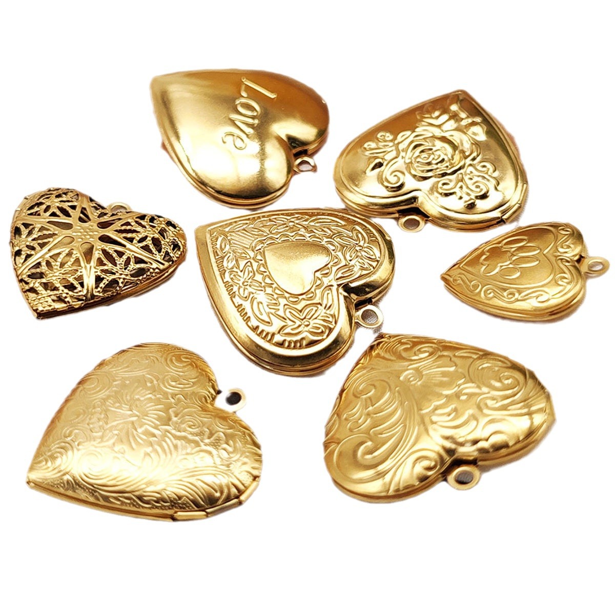 Plating Design 1 Piece 2.6*2.6CM 2.9*2.9CM 304 Stainless Steel Love Heart Shape Rose Pendant