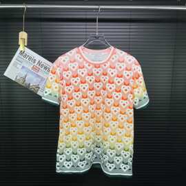 欧美跨境 Ca夏季短袖T桖男女同款3d满身印花亮色休闲百搭上衣