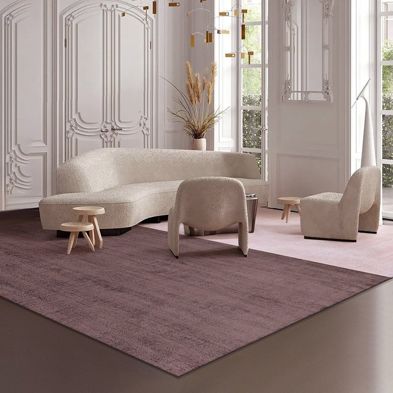 Fábrica de alfombra doméstica sala de estar sofá dormitorio resistente a la suciedad fácil de cuidar alfombra de cama gruesa alfombra hecha a mano en stock