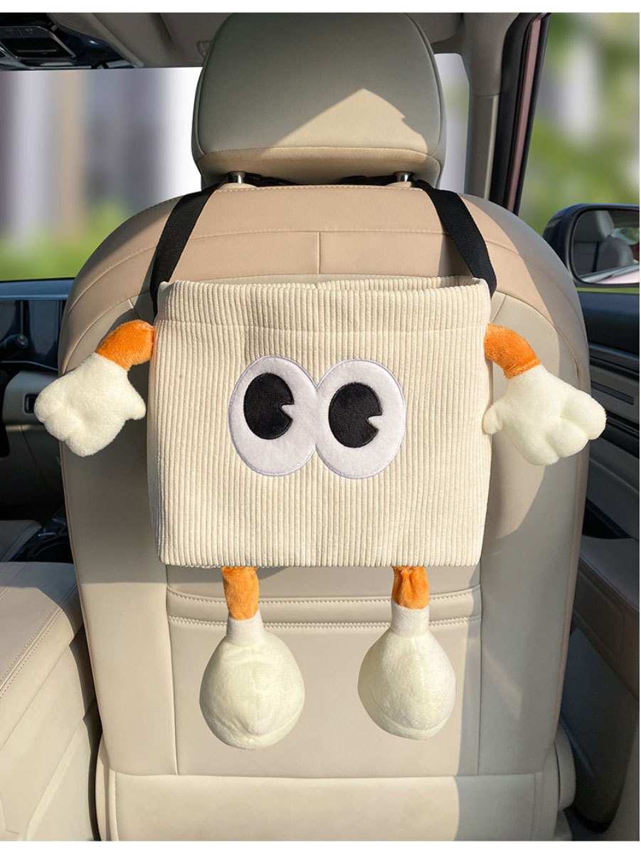 Car Trash Can and Tissue Box Two-In-One, Car Umbrella Storage Bin, In-Car Storage Bucket, Creative In-Car Hygiene Bin