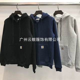 卡哈开衫拉链连帽卫衣宽松休闲运动男女情侣外套帽衫加厚跨境潮牌