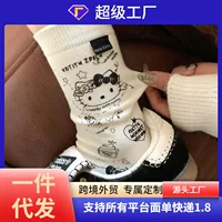 Hello Kitty, Tide, милые демисезонные японские гетры-колготки средней длины