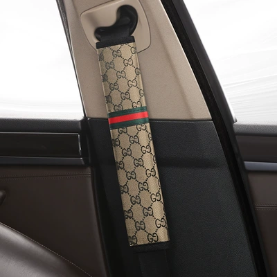four seasons universal linen extended | Seat belt shoulder pad - c01-linen-retro-gold-23cm-single