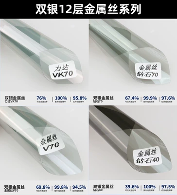 Automotive Film — Car solar film wholesale heat insulation - starting-from-15-meters-double-silver-12-layer-metal-wire-series