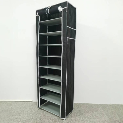 Cross border Exit Source of goods simple and easy Shoe cabinet Non-woven fabric multi-storey Steel pipe Storage dustproof family Arrangement shoe rack