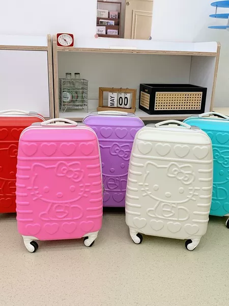 New Cartoon Cute Children's 16inch-Inch Trolley Suitcase Kt Cat Elementary School Student Carry-On Suitcase with Universal Wheels and Combination Lock