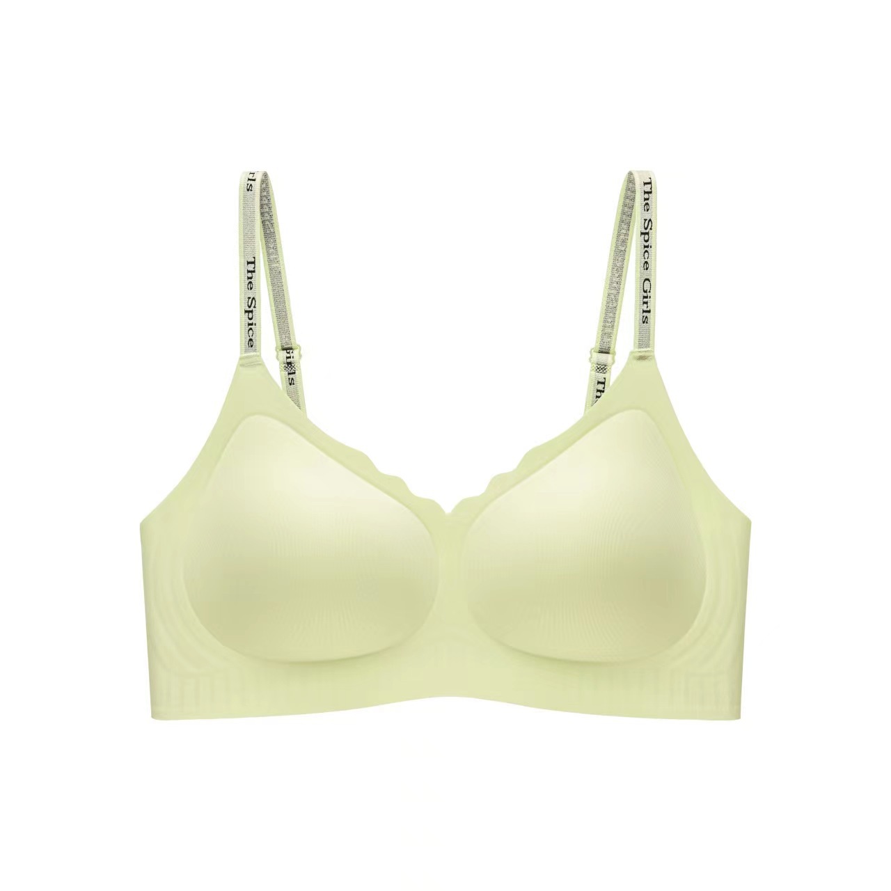 Carta cinturón de hombro suave soporte ropa interior damas sin marcas sin anillo de acero sujetador recopilado anti-caída sujetador de copa fija