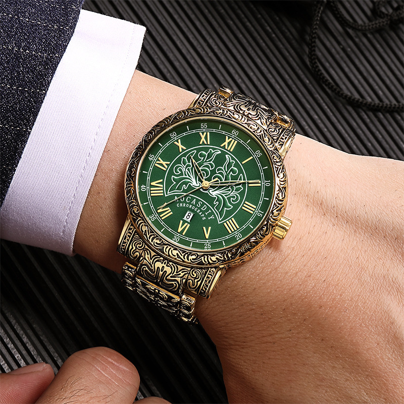 Orologio al quarzo vintage uomo design retro di lusso versatile_voghion.com