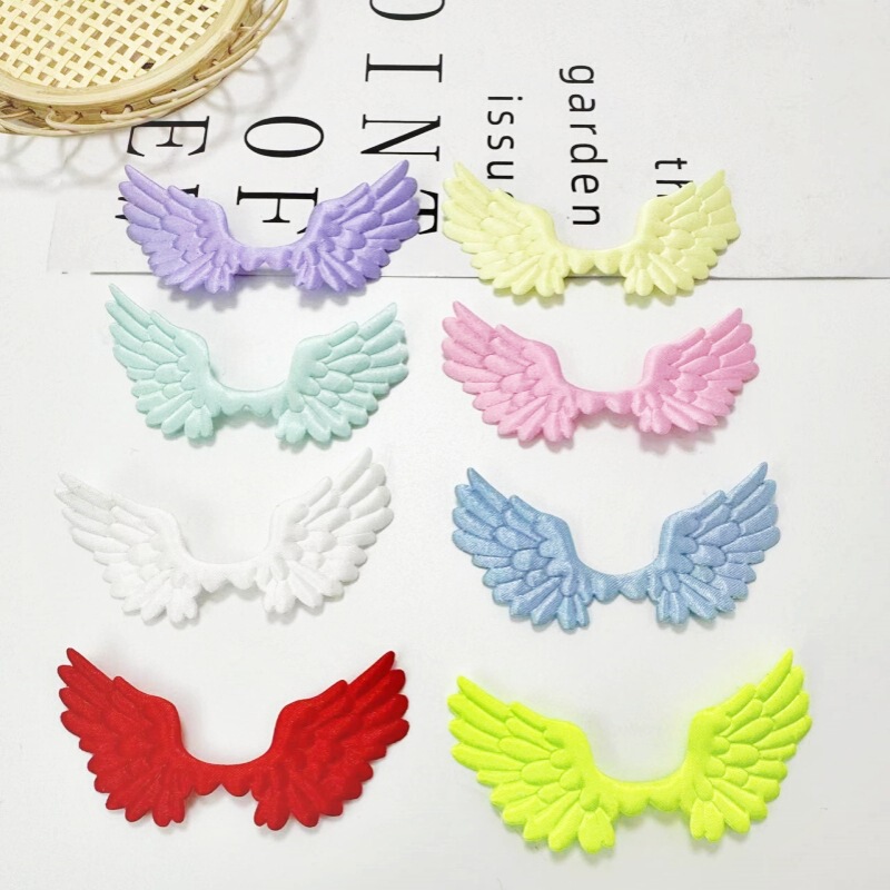 Ultrasonic Fabric Embossed Satin Angel Wings DIY Decorative Cake Clothing Bar Support Toy Accessories Ultrasonic Fabric Embossed Satin Angel Wings DIY Decorative Cake Clothing Bar Support Toy Accessories