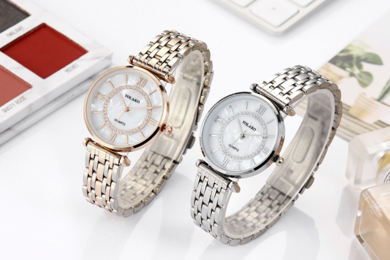 Montre à quartz pour femme Sky Star pour bébé, montre à grande roue tendance la plus vendue, montre pour femme avec bracelet en acier_voghion.com