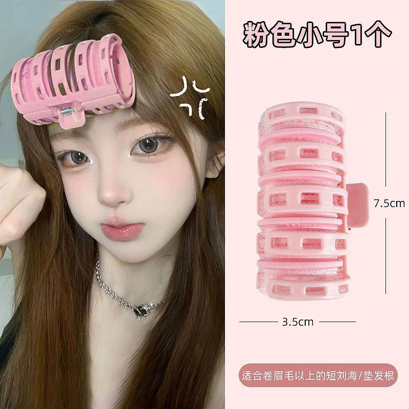 エアバングローラー、8の字バング、ふわふわカーリーヘア、フレンチスタイリングヘアアイロン、怠惰な学生カーリング、Lサイズ|undefined