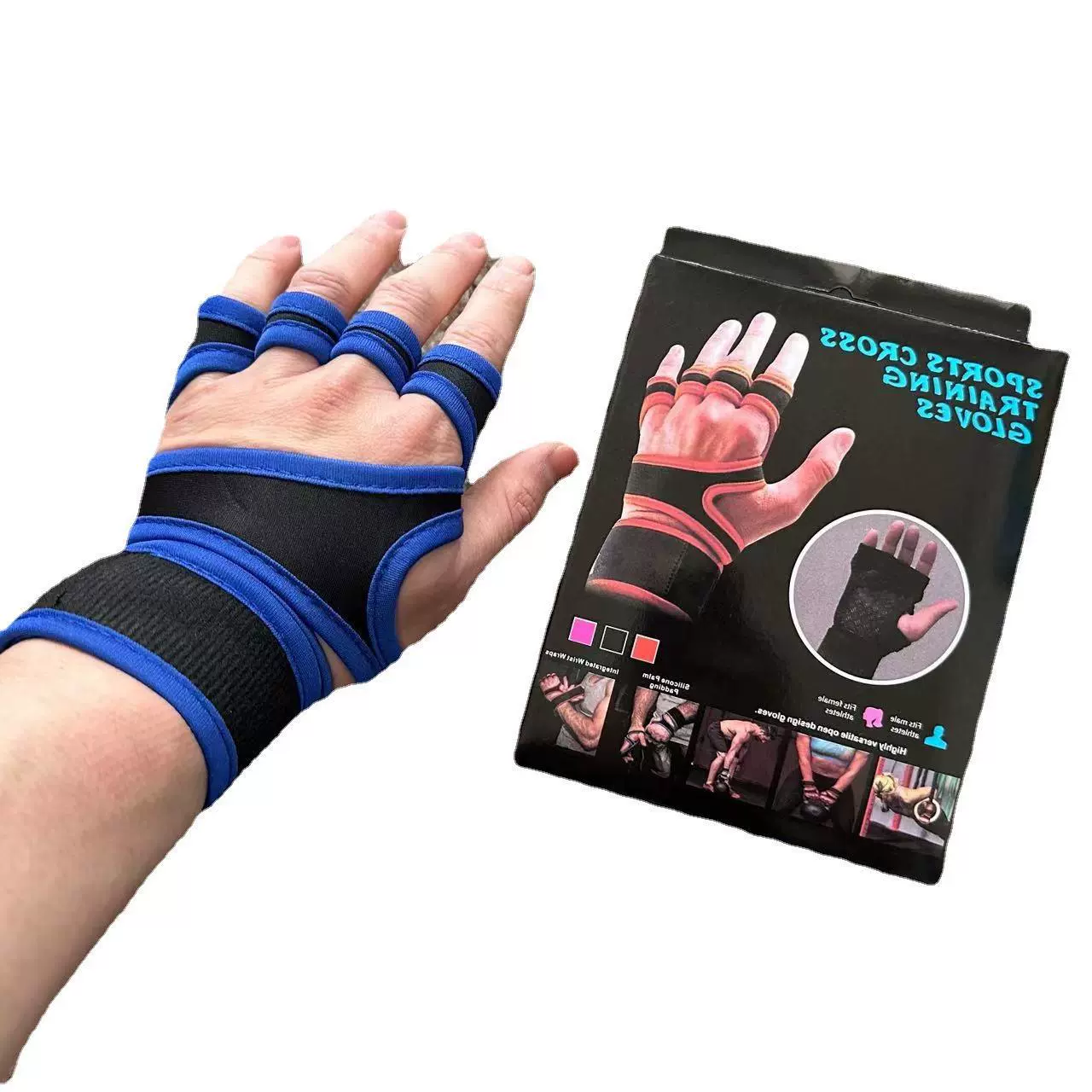 Перчатки для фитнеса Защита запястья с четырьмя пальцами, тренажеры, Нескользящие дышащие спортивные перчатки для тяжелой атлетики на полпальца для мужчин и женщин