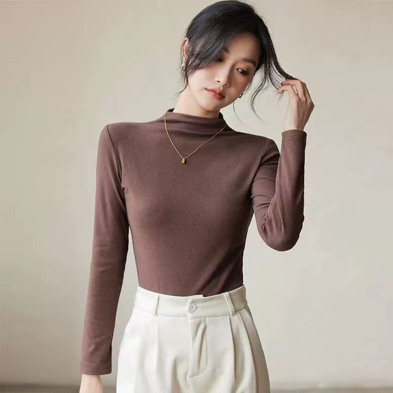 Цветная базовая футболка с длинными рукавами, приятная к телу, slim fit, яркий привлекающий стиль