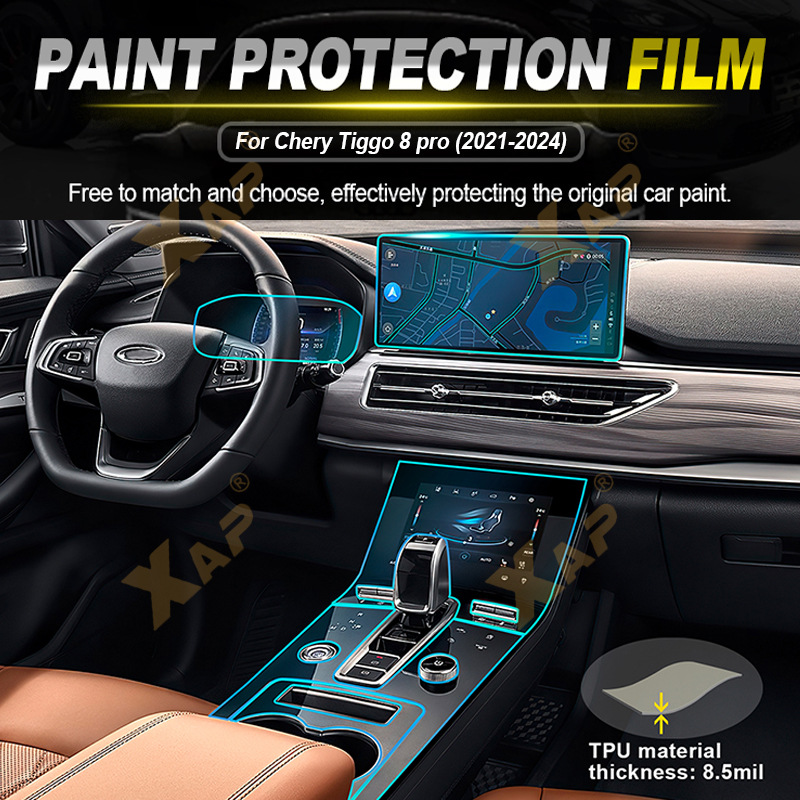 Cross-Border Supply of Chery Tiggo 8Pro Tpu Interior Stickers Center Console Gear Touch Screen Dashboard Door Panel Film
