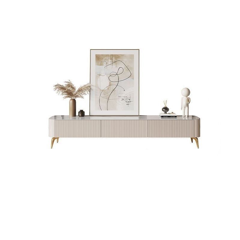 Nórdico de roca lujoso moderno simple alargado gabinete de televisión mesa de té combinación de suelo crema estilo italiano gran casa