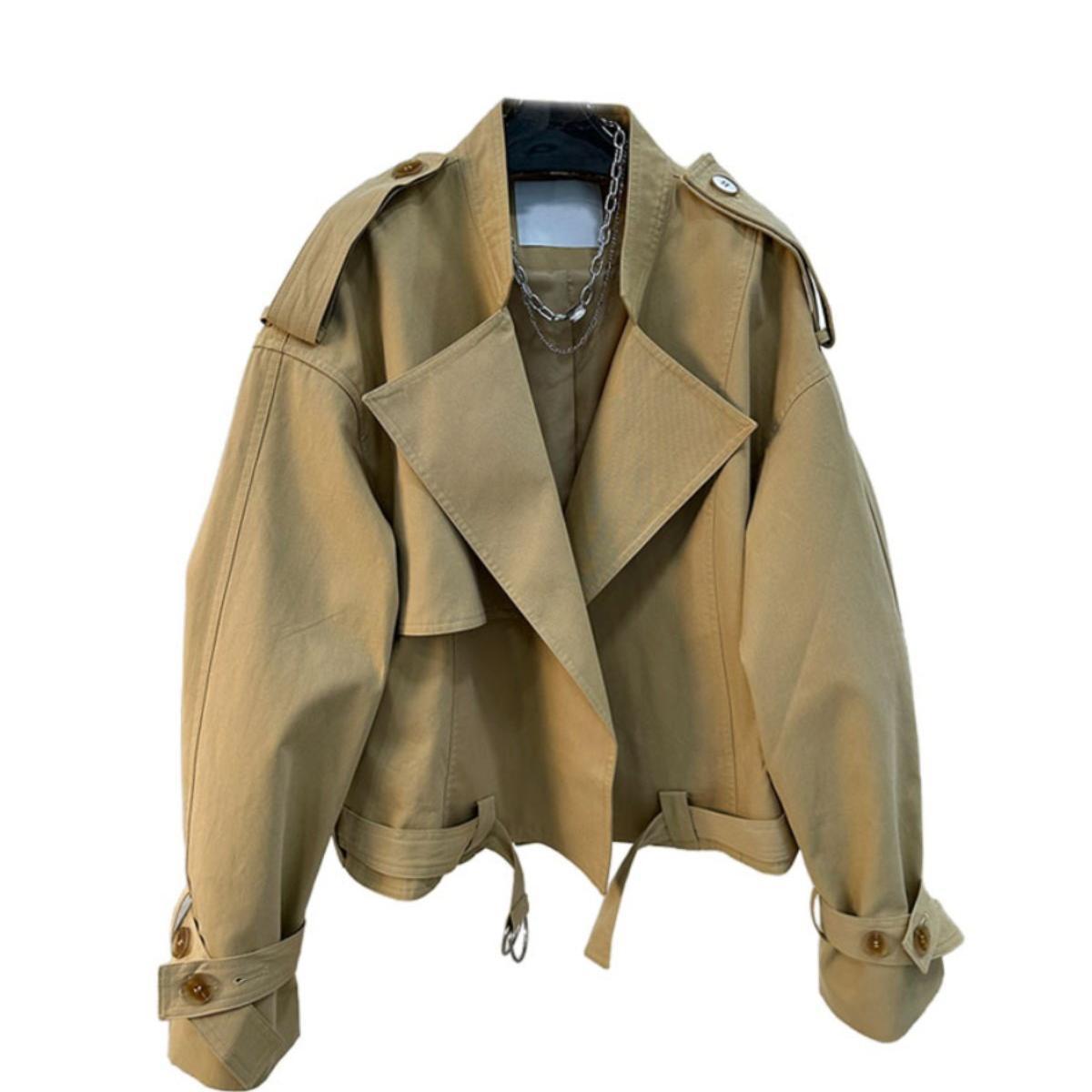 Korean Style Workwear Short Loose Jacket for Women 2024 Autumn and Winter New Casual Versatile Windbreaker