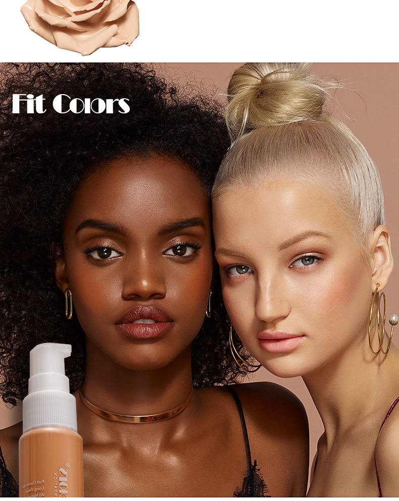 Fit Colors 8-color foundation is easy to push away, holding makeup, matte, concealer, face repairing, liquid foundation,_voghion.com