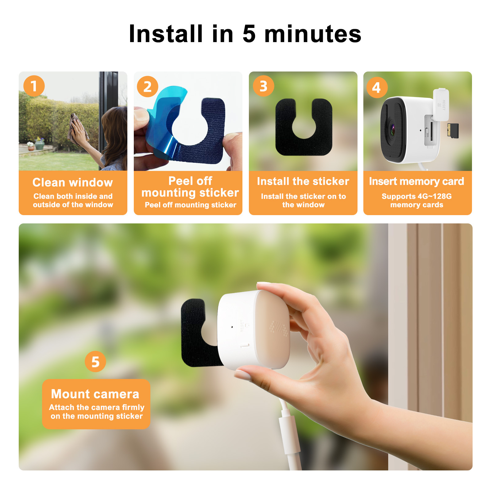 Fábrica de fuente cámara de ventana de luz negra doméstica de vigilancia de visión nocturna a todo color cámara de ventana de explosión transfronteriza2