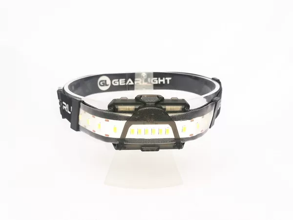 Full-angle light bar strong light USB rechargeable headlight
