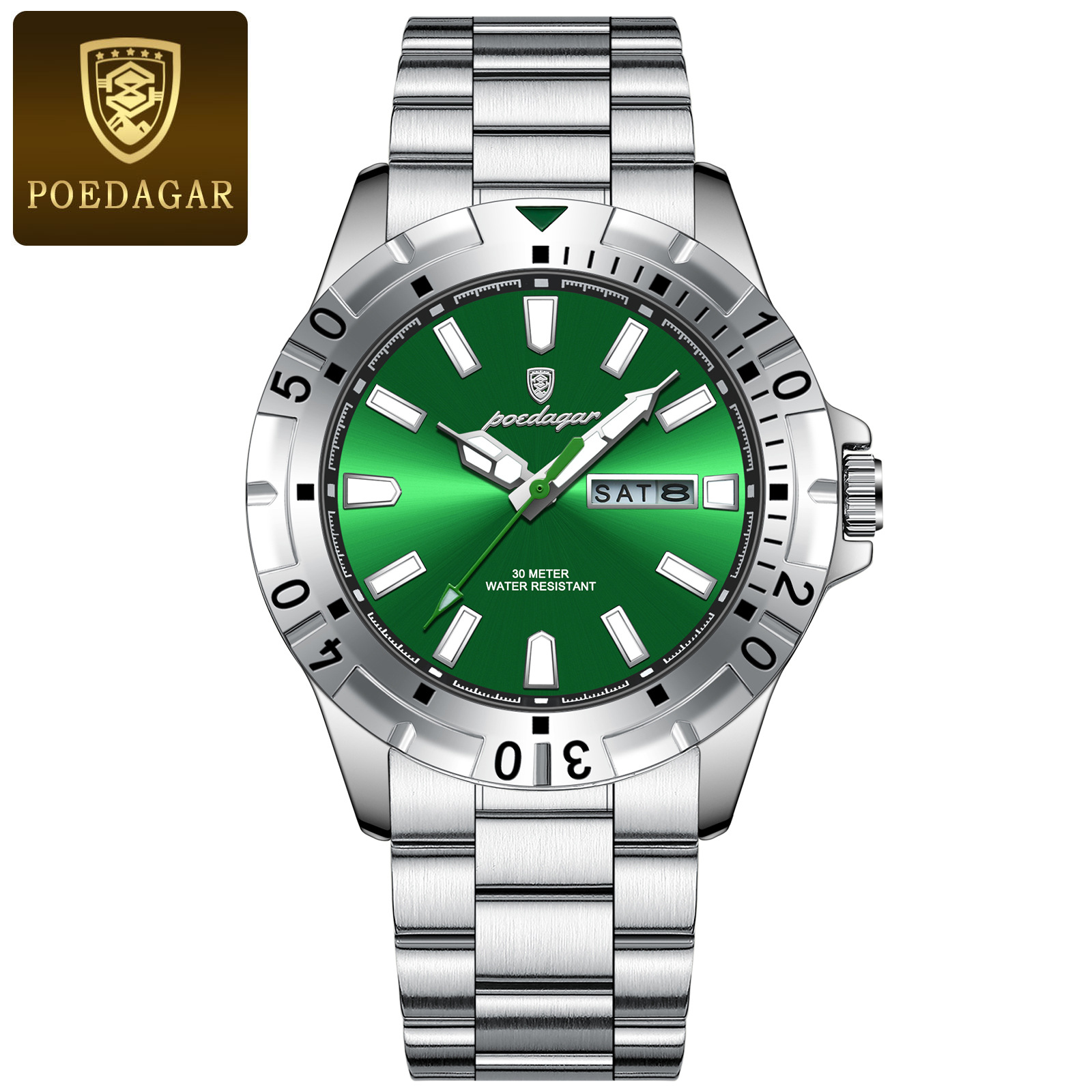 Marca suiza impermeable moda nuevo reloj para hombre reloj súper luminoso