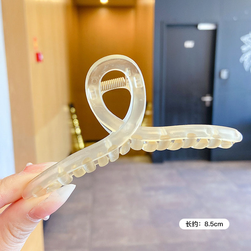 Clip de pelo marrón grande Nueva horquilla cuadrada accesorios para el cabello clip de horquilla simple Cabeza trasera clip de pelo clip de tiburón tocado