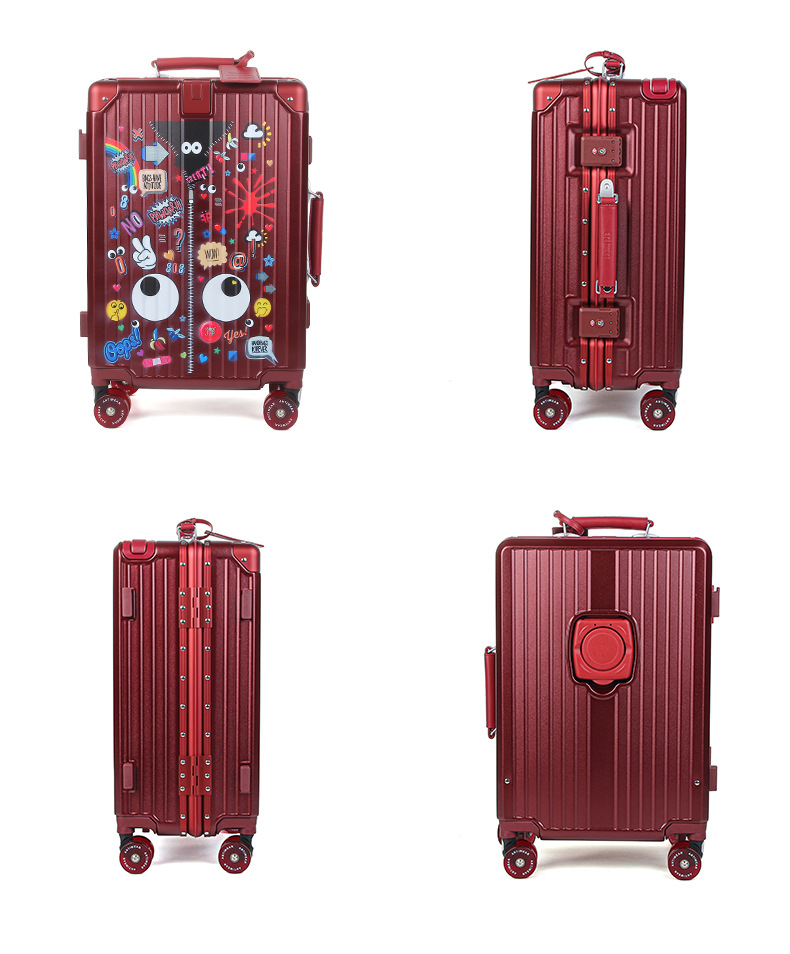 EYE THEME Nuevo anti-compresión de la cerradura de graffiti caja de tirón de puerta abierta con cremallera maleta de viaje A165 #