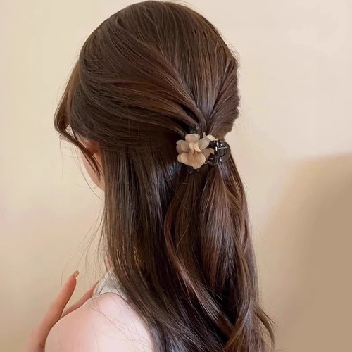 Semi-tied small hair clip Korean high-end small shark clip temperament hair clip for women with small hair volume hair clip headband hair accessories