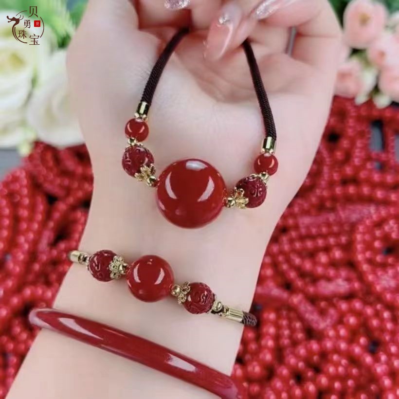 Bulk Zhusa Purple Gold Sand Red Sand Fortune Beads Wealth Bringing In Luck Turnaround Beads Pendant Natural Internet Celebrity Lockchain
