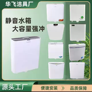 厕所蹲便器静音水箱蹲便双档冲水箱家用抽水挂墙式大容量强冲水箱