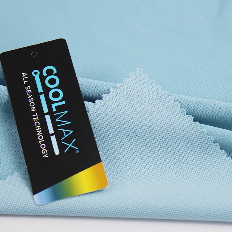 环保OEKO证书 COOLPASS再生速干单珠地网眼布 速干吸湿运动面料