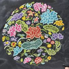 苏绣纯手工打籽绣30圆国风刺绣服装绣片厂家批发