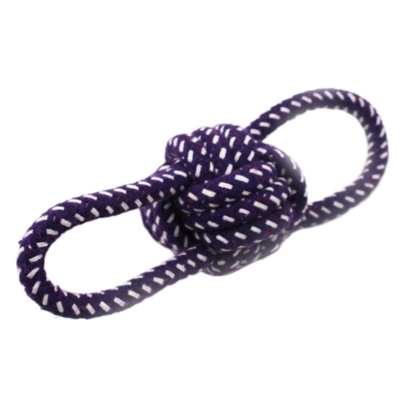 Nudo de mascota perro de juguete Limpieza de dientes molar Bola de cuerda de algodón tejida a mano bola binaural suministros de entrenamiento interactivo para perros al por mayor image 1