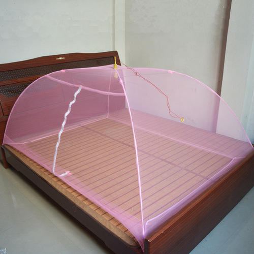Installation-free folding bracket zipper single door bottomless umbrella cover single and double 1.8m 1.2m bed with mosquito net on the floor
