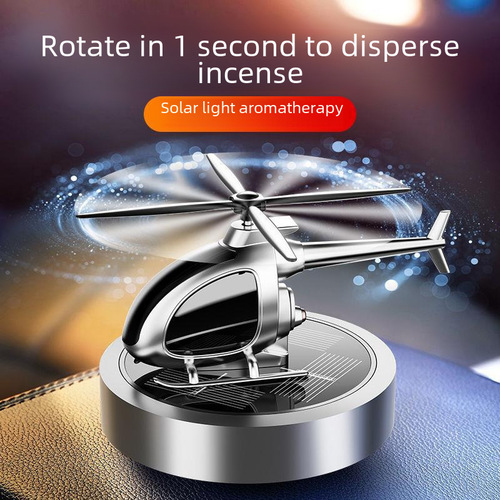 Car air freshener, in-car deodorizer, long-lasting light fragrance, alloy material, solar-powered airplane ornament, high-end car fragrance