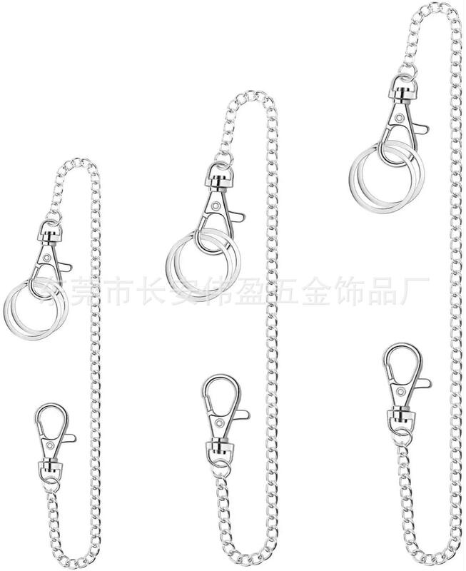 Keychain, lobster clasp at both ends, extra 2 key rings, wallet, jeans wallet hand chain
